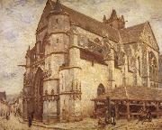 Alfred Sisley The Church at Moret-Icy Weather oil painting reproduction
